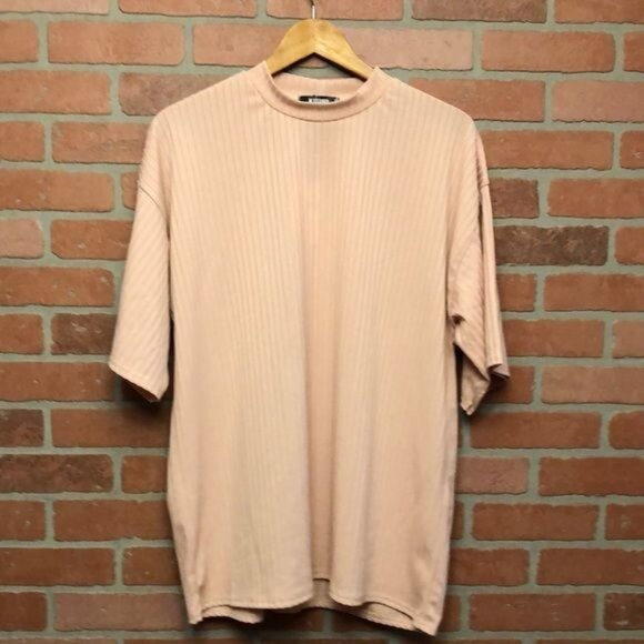 Missguided Ribbed T Shirt Cycle Size 8 Pink - Picture 1 of 5